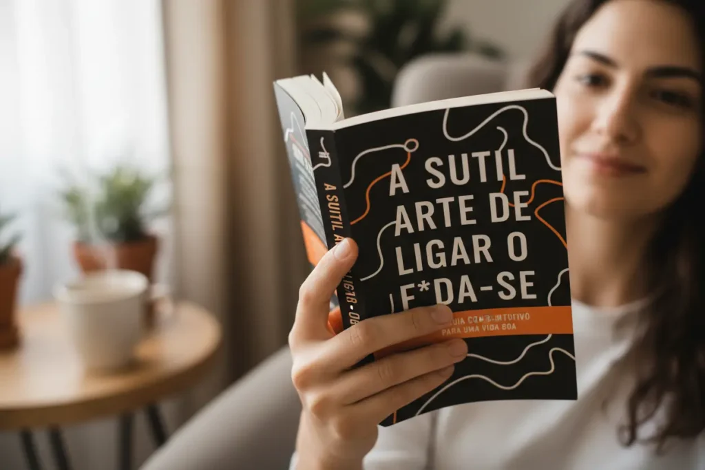 Livro A Sutil Arte de Ligar o Foda-se em destaque.