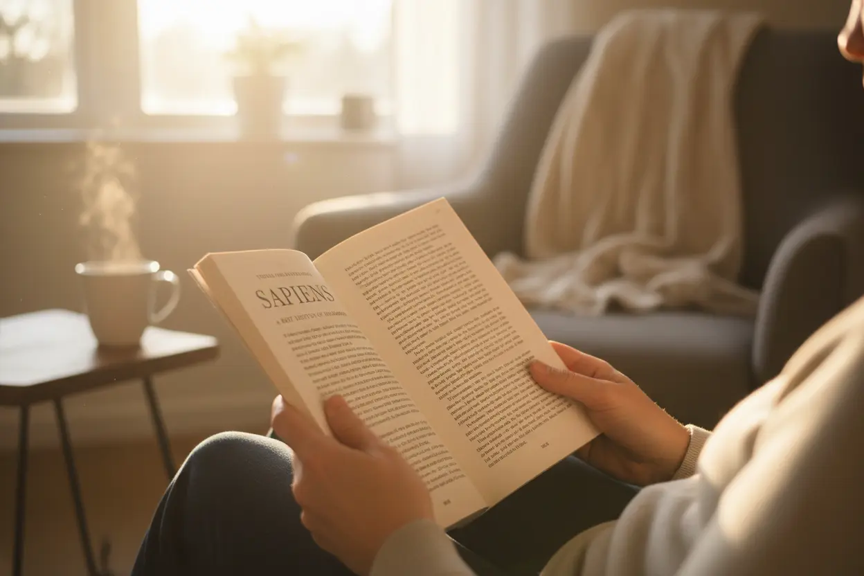 Lendo Sapiens: Experiência Imersiva livro sapiens uma breve historia vale a pena leitura