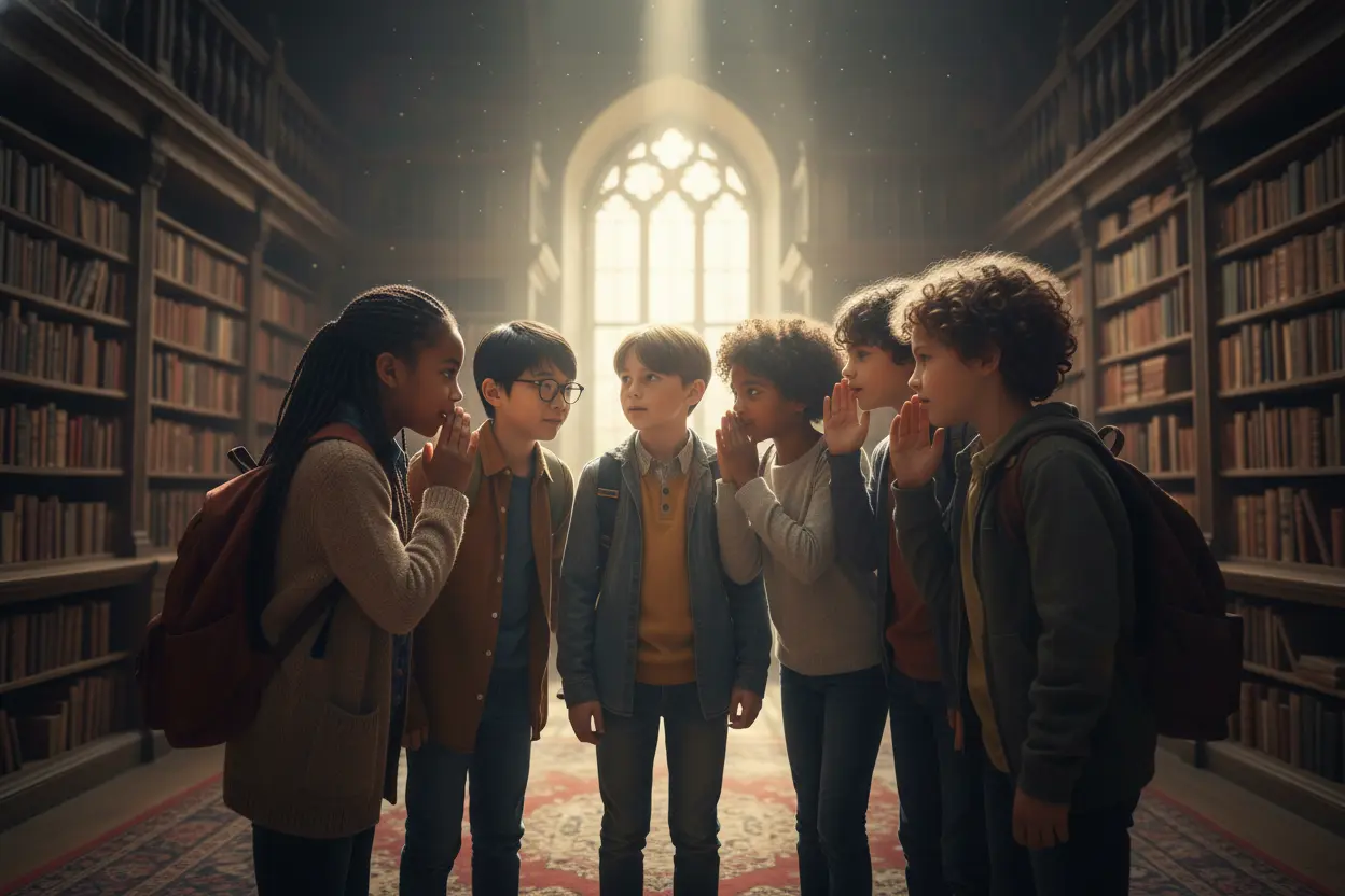 Grupo de crianças do Clube dos Perdedores, amigos enfrentando o medo juntos.