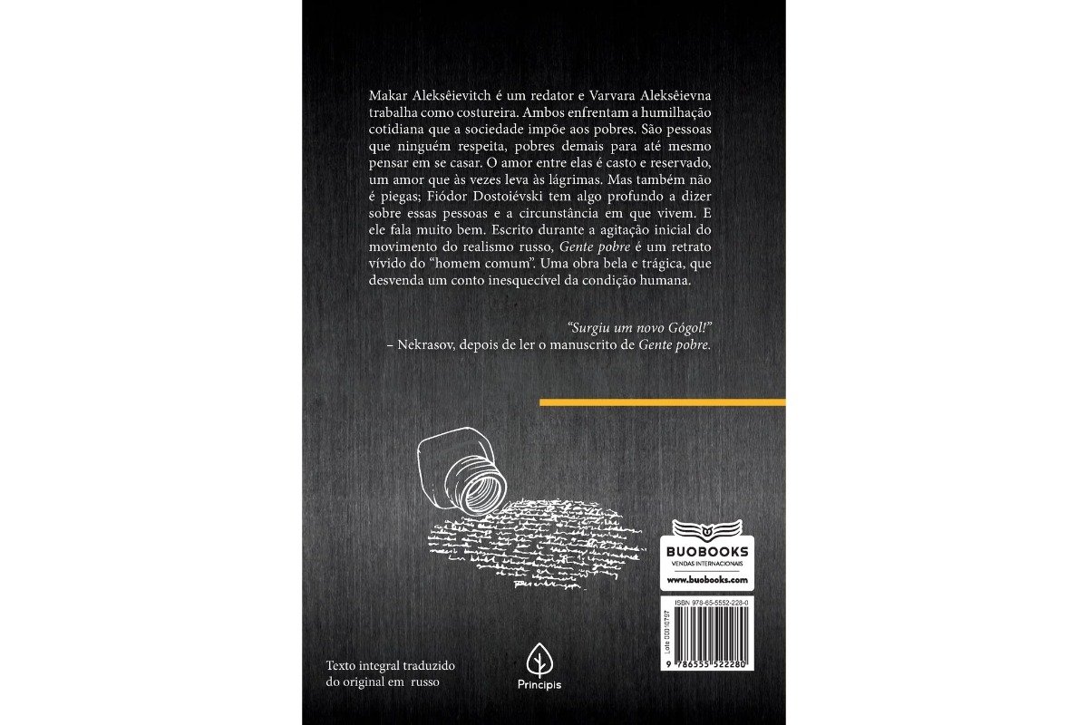 Gente Pobre Dostoiévski livro aberto páginas