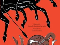 Capa comum do livro Ilíada de Homero, com capa azul escura e ilustração de guerreiro, levemente aberta.