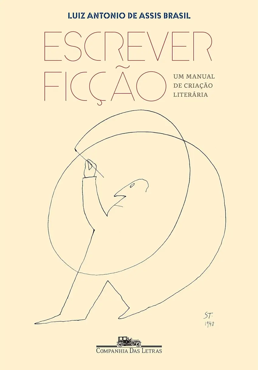 Detalhe da capa e lombada do livro Escrever ficção: Um manual de criação literária