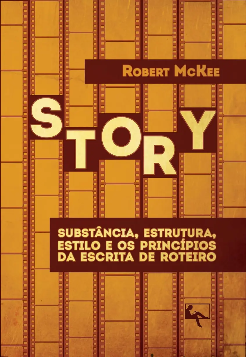 Detalhe da lombada e das páginas do livro Story de Robert McKee