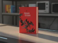 Livro "Paraíso Perdido" em uma bancada cinza moderna com luz do sol.