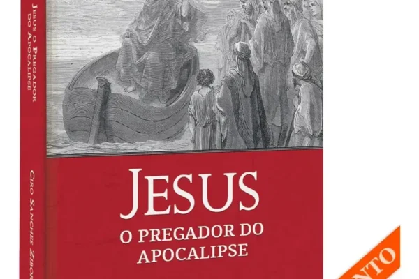 Capa do Livro Jesus O Pregador Do Apocalipse - Brochura - CPAD, com fundo azul escuro e figura central.