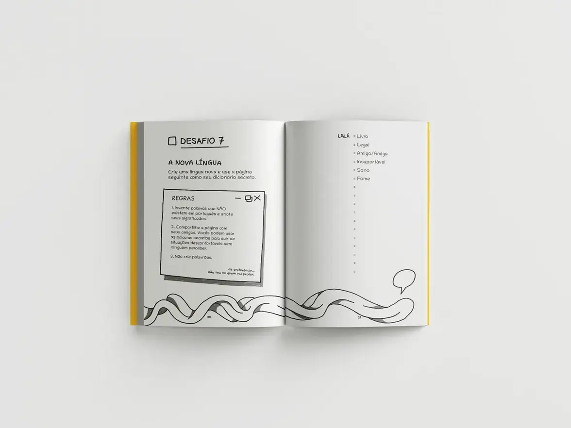 Detalhe da lombada e contracapa do livro Eu duvido você terminar este livro