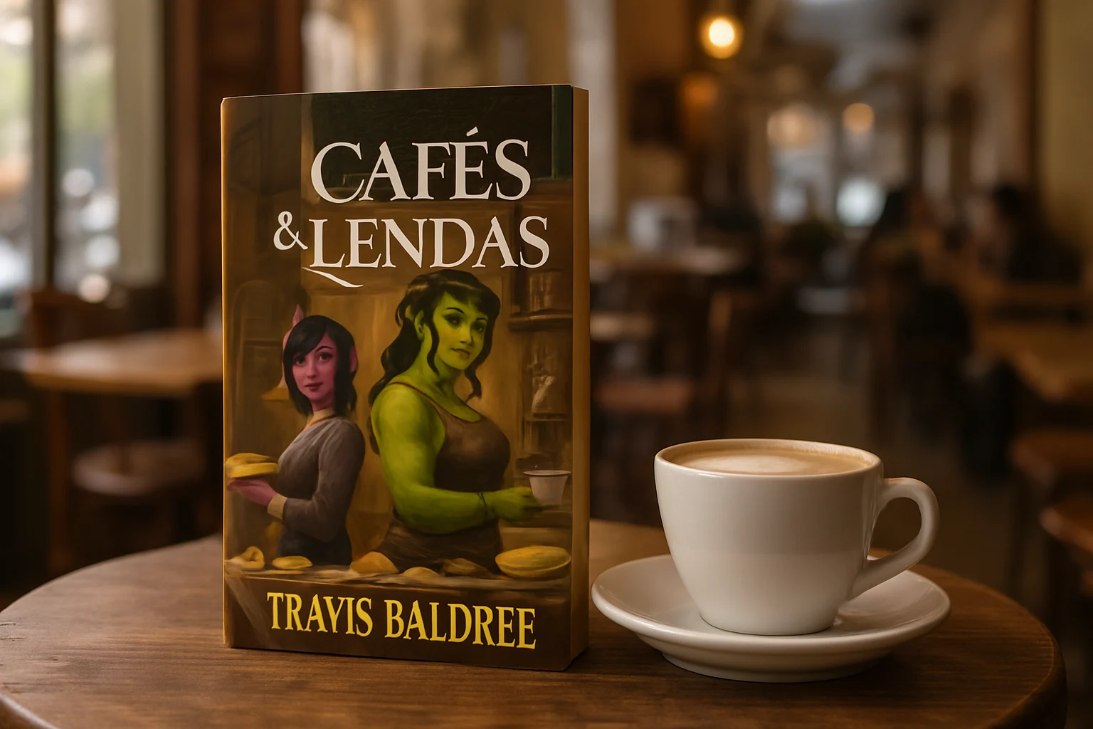 Ilustração gerada por IA inspirada em Cafés & Lendas: 1